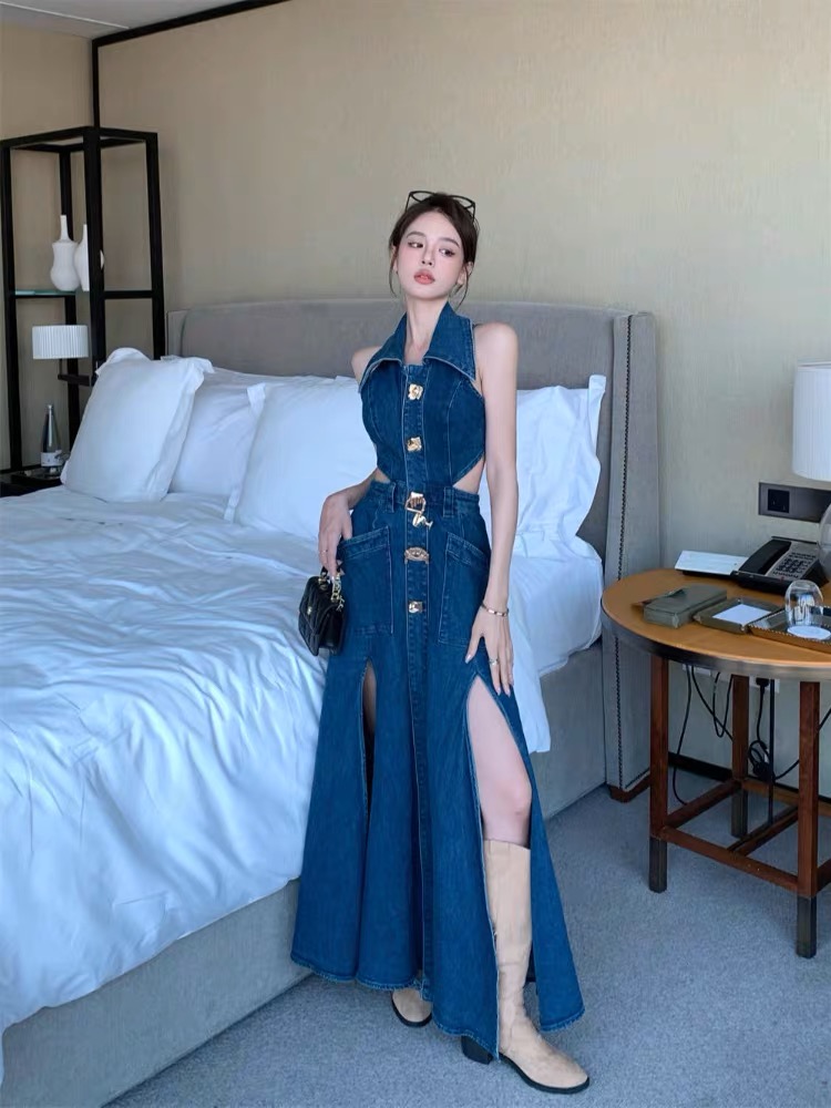 Ambitious proposal denim dress DD12 images